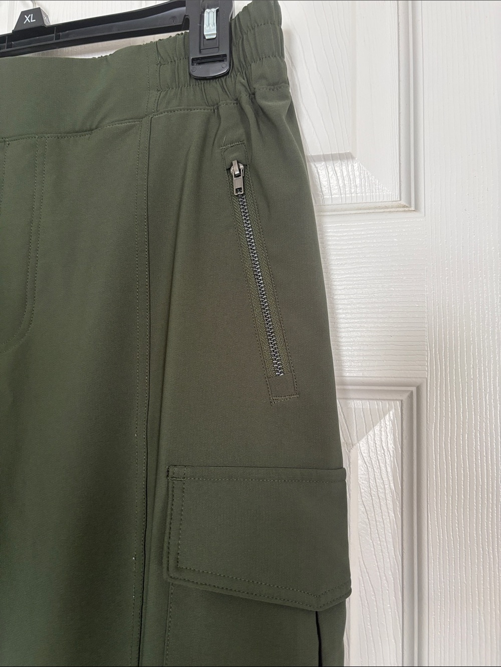 Mondetta Olive Green Women's Cargo Pants with Zip & Flap Pockets - Picture 2 of 2